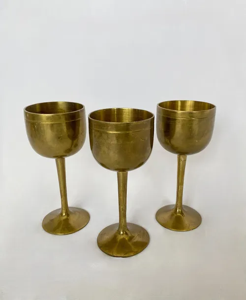 Vintage Gold Wine Glasses