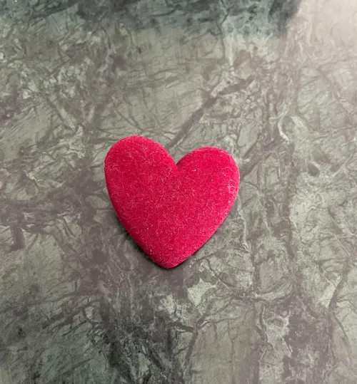 Red Heart Hair Pin