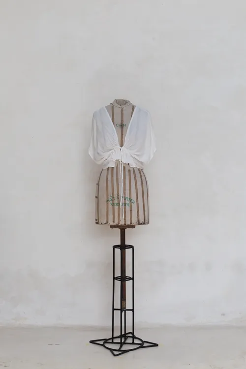 White Top With Front and Back Ties