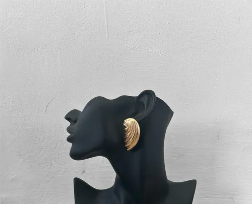 Textured Gold Drop Earrings