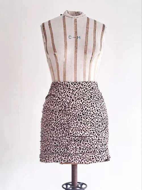 Leopard Doubled Skirt 
