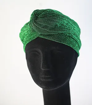 Glittery Green Turban