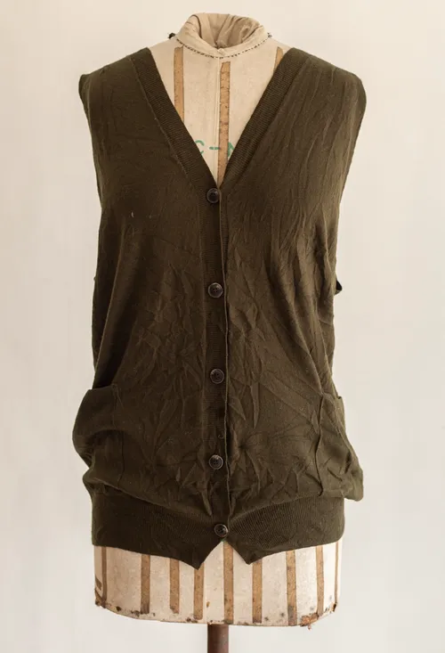 Oversize Brown Knitted Vest