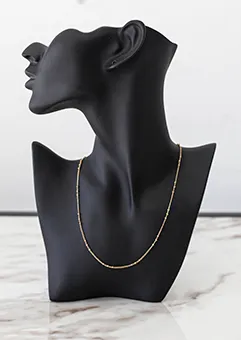 Thin Gold Chain with Gold Beads