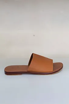 Leather Slide Sandals
