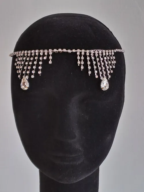Rhinestone Forehead Silver Jewelry Chain