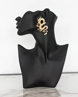  Gold Dragon Earrings