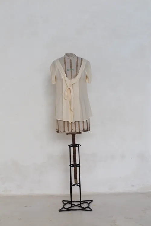  Pale Yellow Silk Blouse