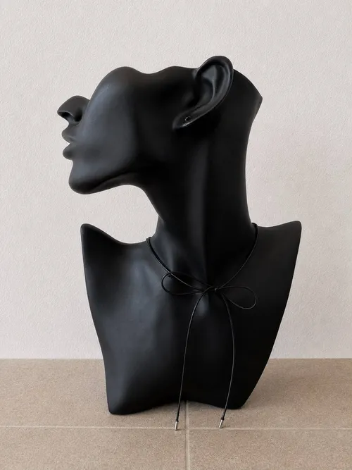 Black Ribbon Necklace