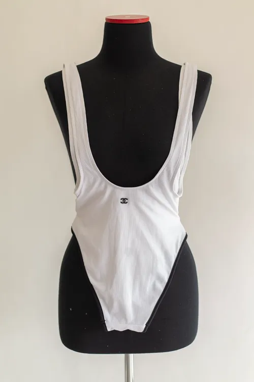 White Chanel Swim Suit