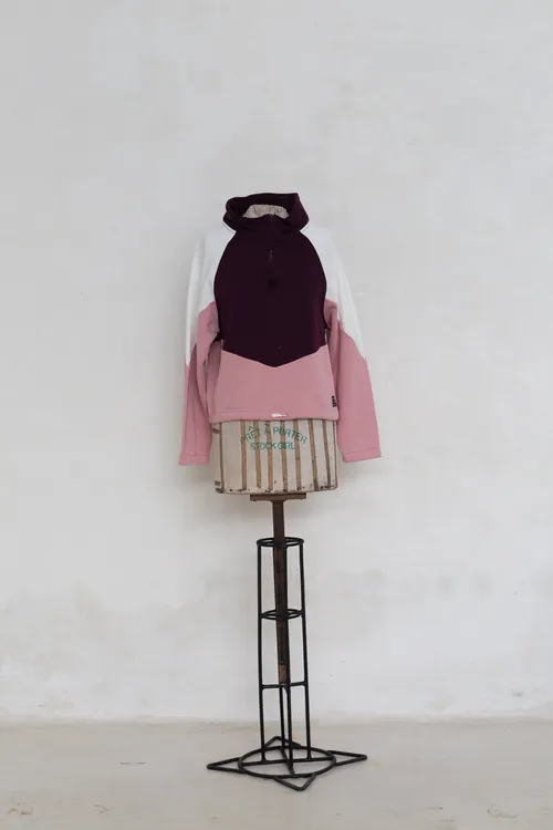Pink, Burgundy and White Sweater