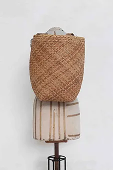  Traditional  Woven Rice Basket Back Pack