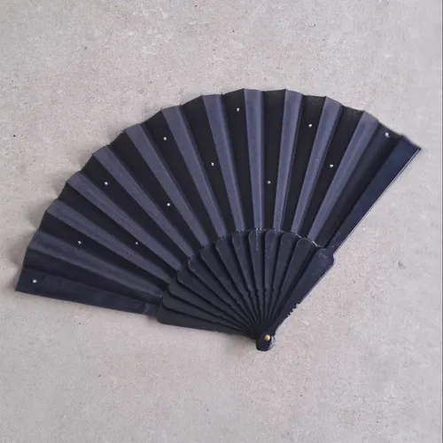 Black Fan with Rhinestones