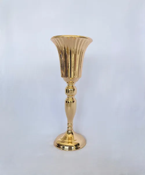 Gold Long Vase Centerpiece