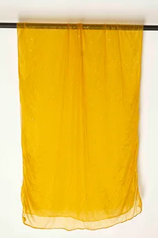 Ochre Yellow Sheer Scarf
