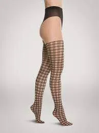 Brown Chequered Hoserie