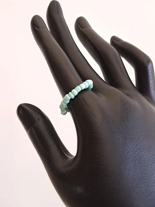Teal Beads Ring