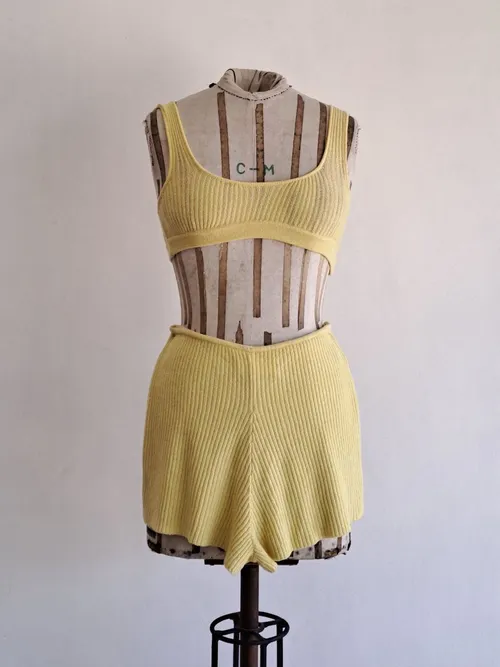 Yellow Knitted Sleepwear (set)