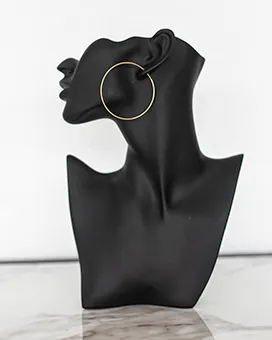 Large Thin Gold Hoop Earrings 