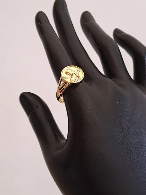 Thinking Angel Signet Ring