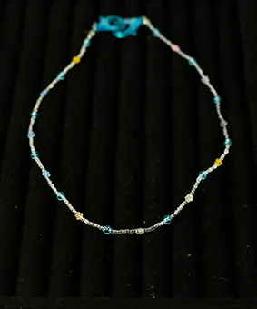 Green, Yellow and Blue Bead Necklace