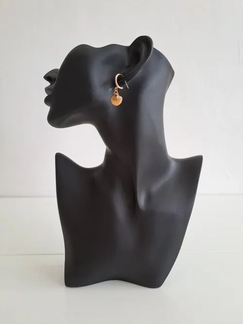 Scallop Shell Gold Earrings