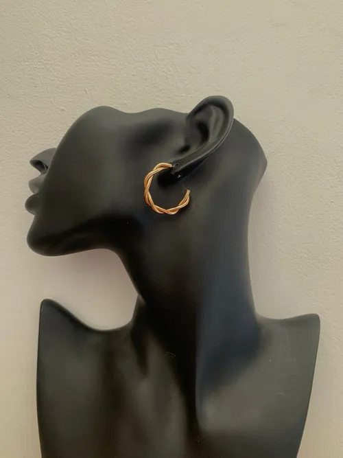 Copper Braided Earrings