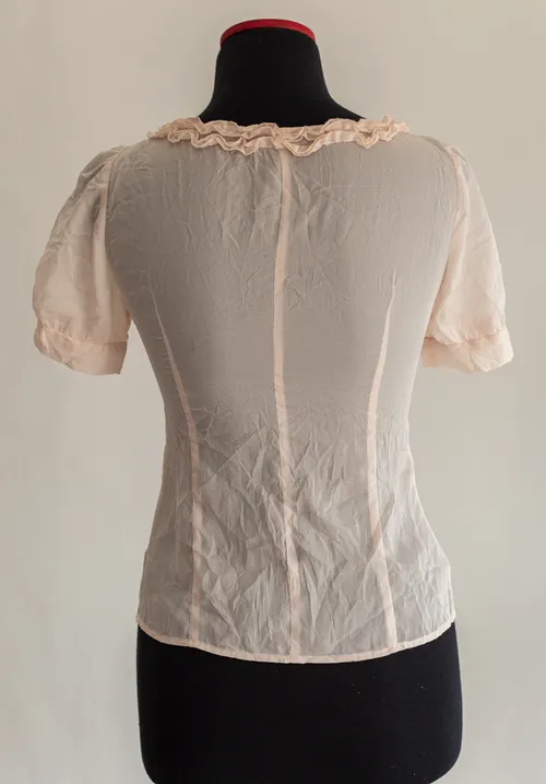Pale Pink Ruffled Blouse