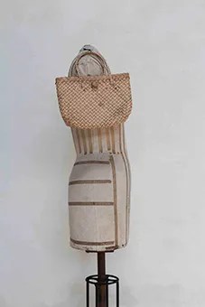 Woven Bamboo Handbag (Traditional Market Bag)