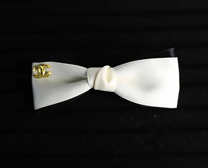 Black & White Chanel Bow Barrette