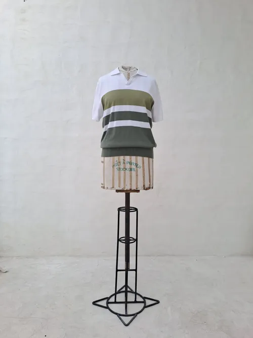 Dan John Men's Polo Shirt with Two Tones Striped