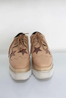 Stella McCartney  Pink Lace up Shoes with Cutout Stars