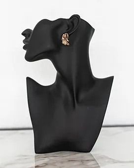 Vintage Style Gold Earrings with Panther Pendant