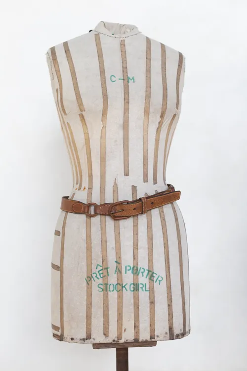 Brown Leather Belt with Ring Connector