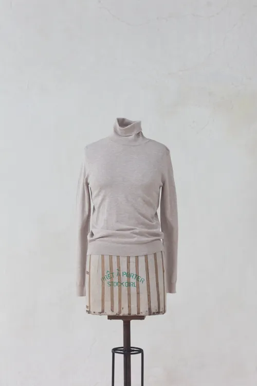 Beige Turtle Neck