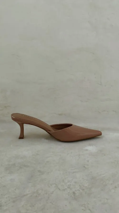 Nude Mules Heels