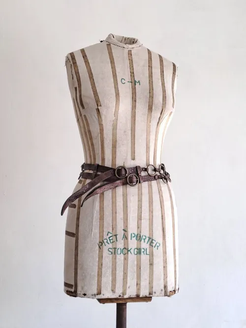 Double Leather Ring Chain Belt