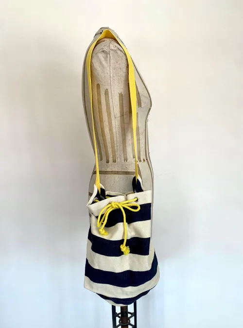 Sailor Striped Bucket Bag