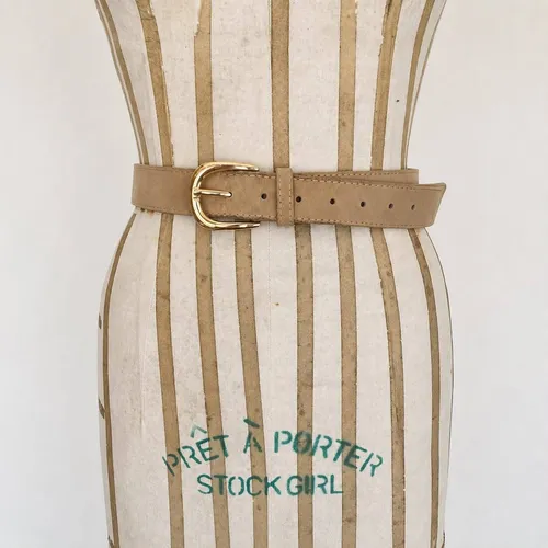 Beige Suede Belt