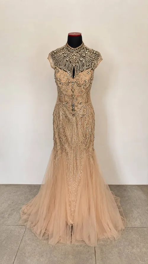 Beaded Tulle Dress