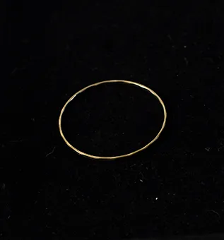 Hammered Gold Bangle 