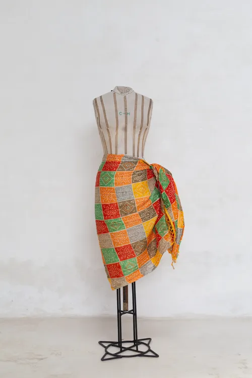Chequered Multicolored Sarong Scarf