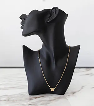 Thin Gold Chain with Circle Pendant