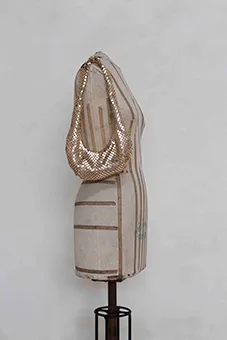 Gold Sequined Hand Bag