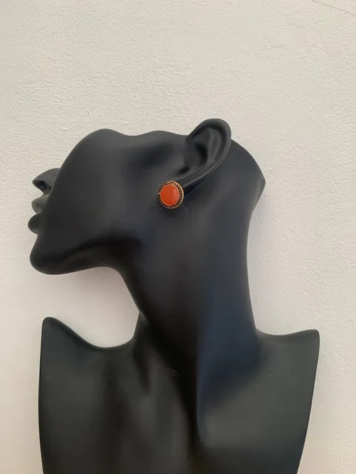 Peach Moonstone Earrings