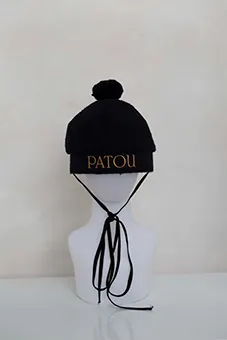 Patou Beret with Pom-Pom and Tie 