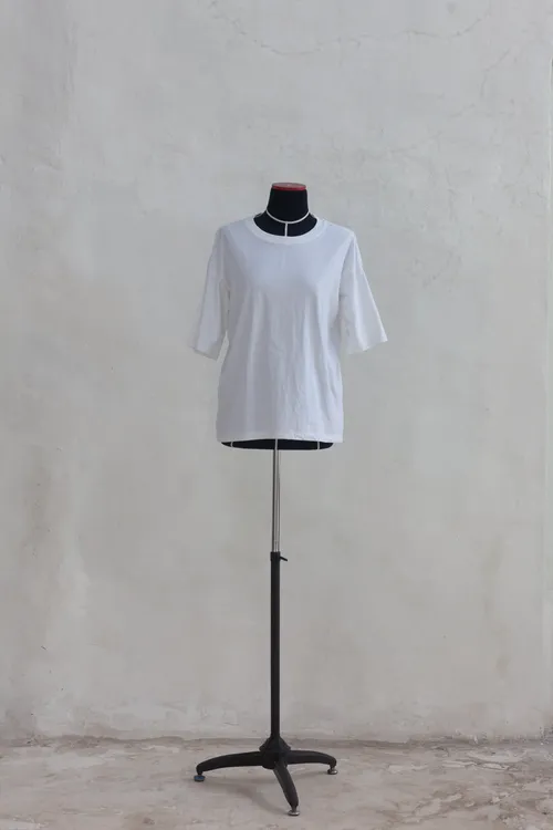 White T-shirt with 3/4 Sleeves