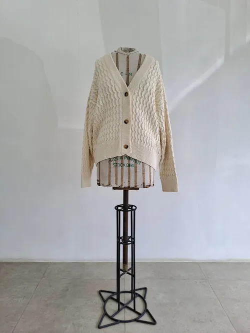 Cream Cable Knit Cardigan