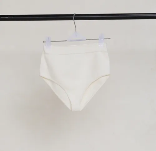 Cotton High Waisted White Briefs