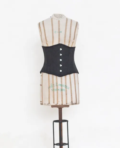 Embroidered Black Corset 